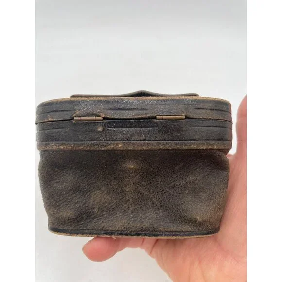 Antique Chevalier Opticien Paris Opera Glasses Case & Red Satin Interior - Picture 4 of 14